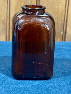 Vintage Amber Glass Snuff Bottle